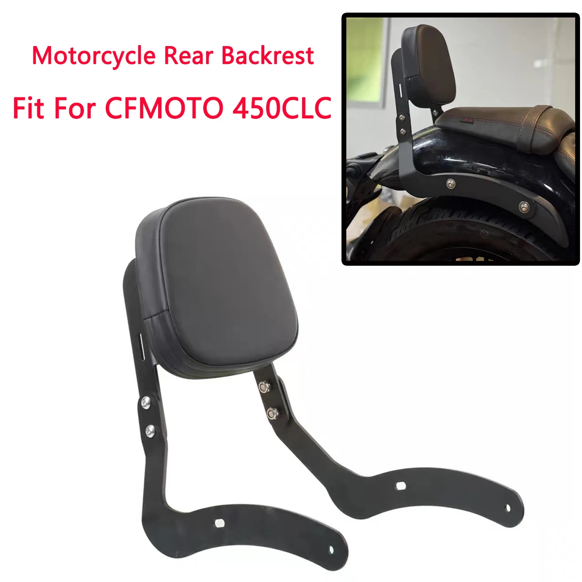 Motorcycle Rear Backrest Passenger Rear Seat CF400-10 CFMOTO Fit For CF MOTO 450CLC CLC-C 450 CLC450 Modified Accessories