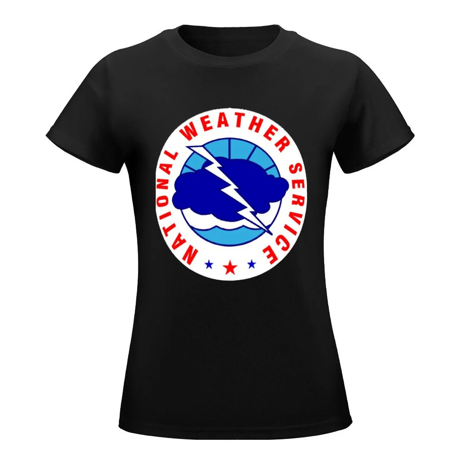 NWS National Weather Service Logo T-Shirt Aesthetic clothing animal print funnys Women tops