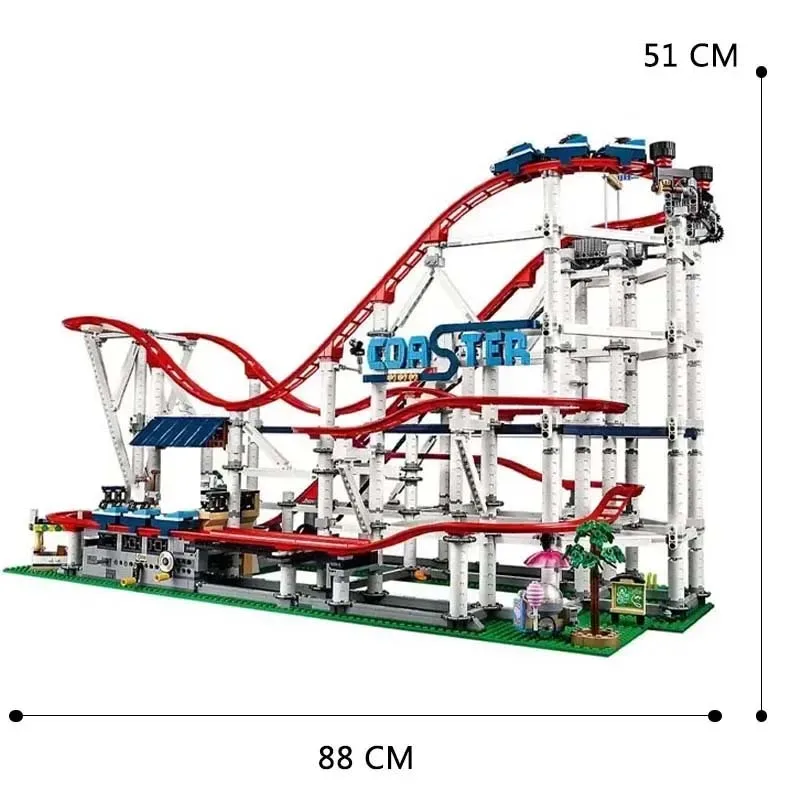 4124 pezzi Compatibile 10261 15039 Grande Montagne russe Modello Fiera Building Blocks Mattoni Per Bambini Compleanno Regalo Di Natale Giocattolo