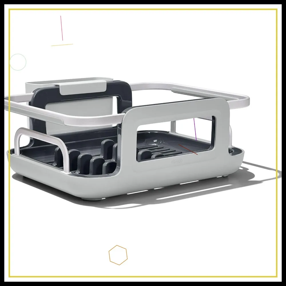 

Extendable Over-The-Sink Aluminum Dish Drying Rack for Kitchen Sink Space Saving