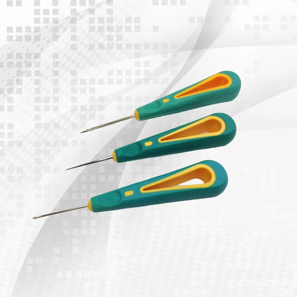 3 Pcs Awl Set Shoe Repair Craft Tool Kits Sewing Craft Tool Kits Sewing Accessories DIY Projects Handmade Patch