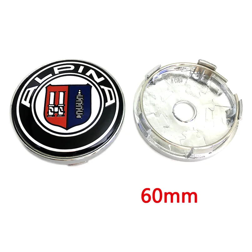 4pcs ALPINA 56mm 60mm 65mm 68mm Car Wheel Hub Center Caps Rims Dust-Proof Cover Badge Logo Emblem For Auto Exterior Accessories