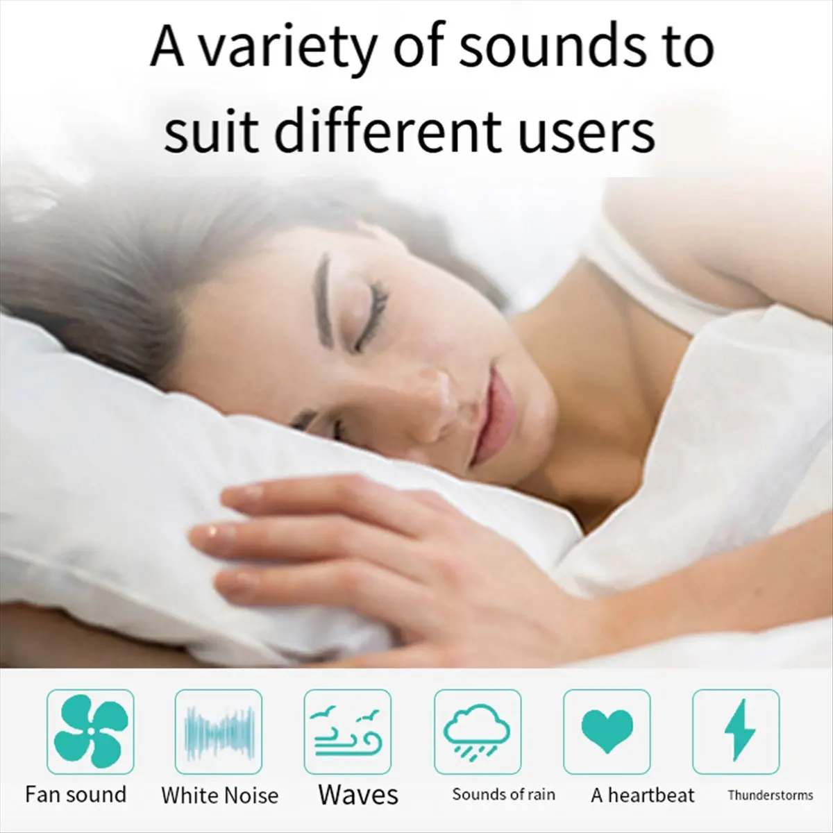 White Noise Machine with Type-C Timed Shutdown Portable Sleep Sound Device for Babies Adults Office and Travel Use
