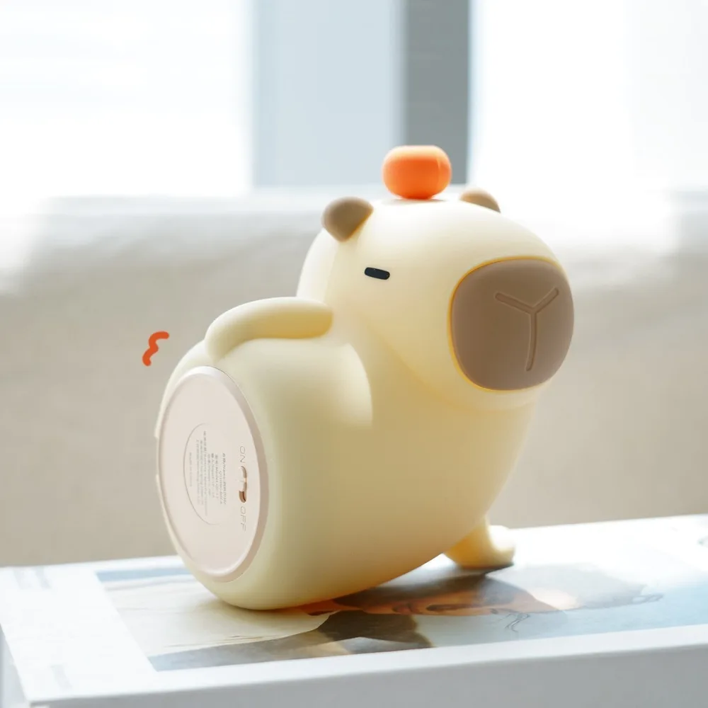 USB Rechargeable Capybara Night Light Capybara Shape Eye Protection Guinea Pig Night Light 3D Timing Dimming