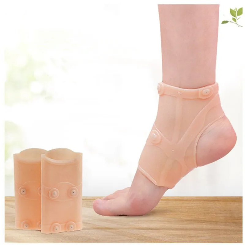 Magnetic Ankle Brace Support Compression Sock For Sprain Tendonitis Heel Pain Relief Silicone Foot Sleeve Ankle Care Protector