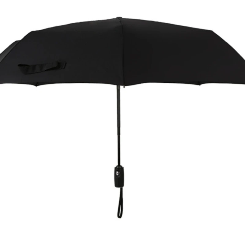 

Three-fold Fully Automatic Men's Business Umbrella Windproof Umbrella Bone Windproof Reinforced Men's Black