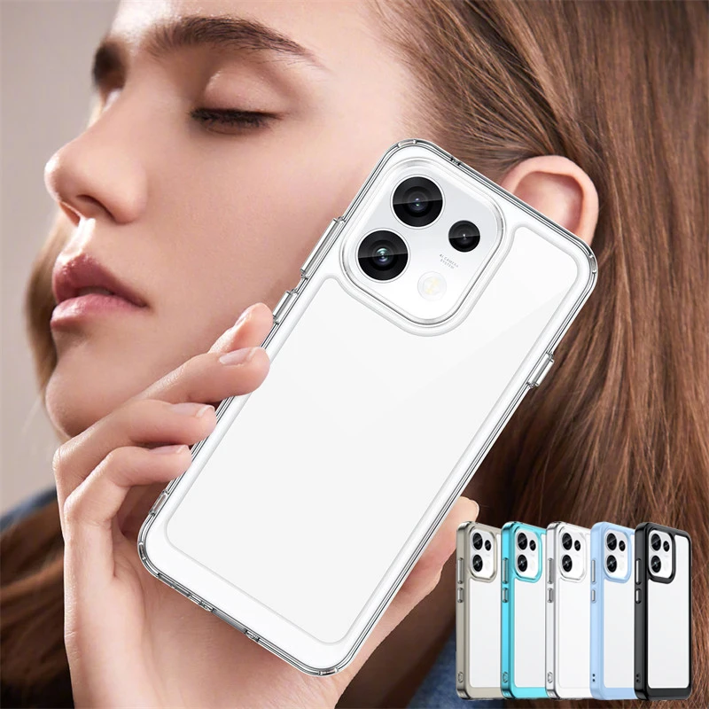 Funda For oppo Reno16 FS Case For oppo Reno16 F Reno16 FS Cover Cases Luxury Shockproof Clear PC + TPU Protective Phone Cover