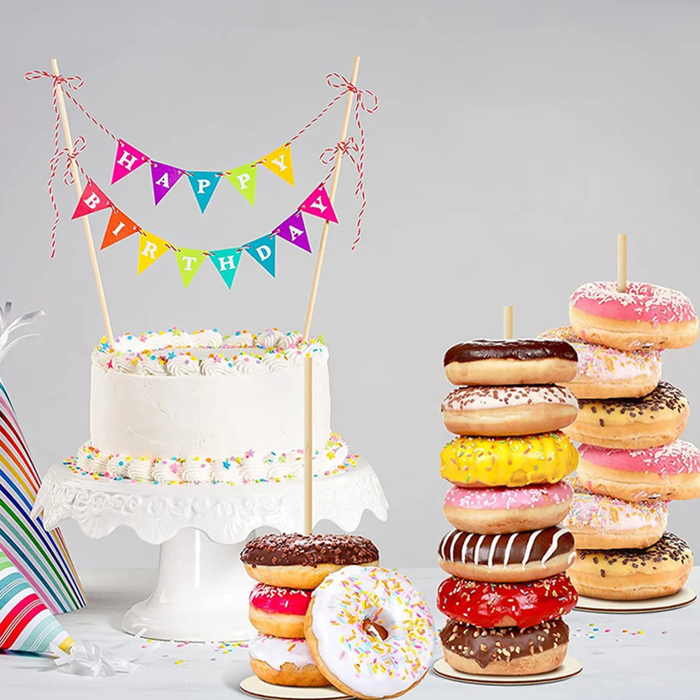 

4pcs Donut Stand Display Holder For Desserts Bagels Donut Board Display Wedding Party Dessert Table Stands Cake Stand Treat