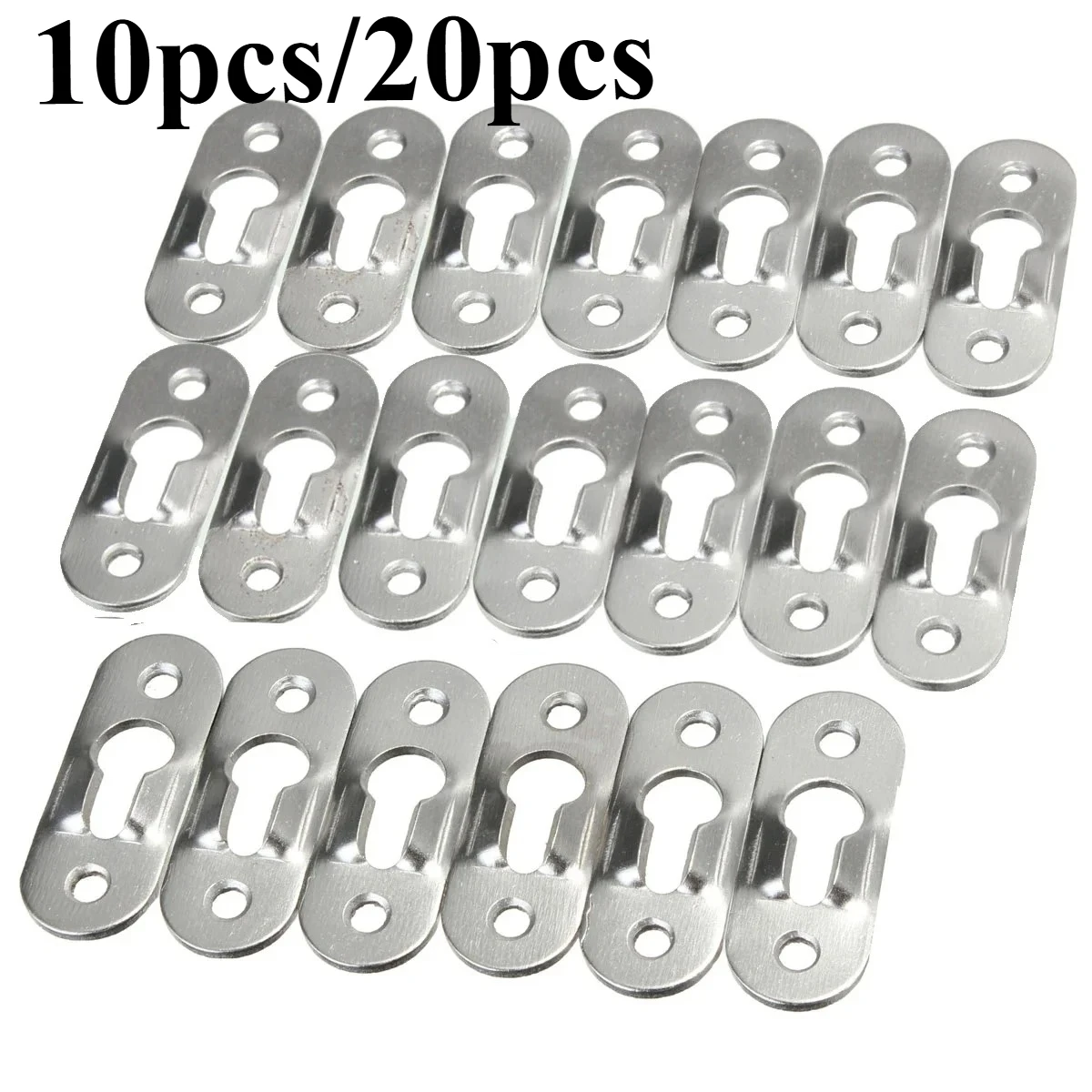 20pcs/Set Picture Hangers 44mmX16mm Metal Keyhole Hanger Fasteners for Picture Photo Frame Furnniture Cabinet Accessory