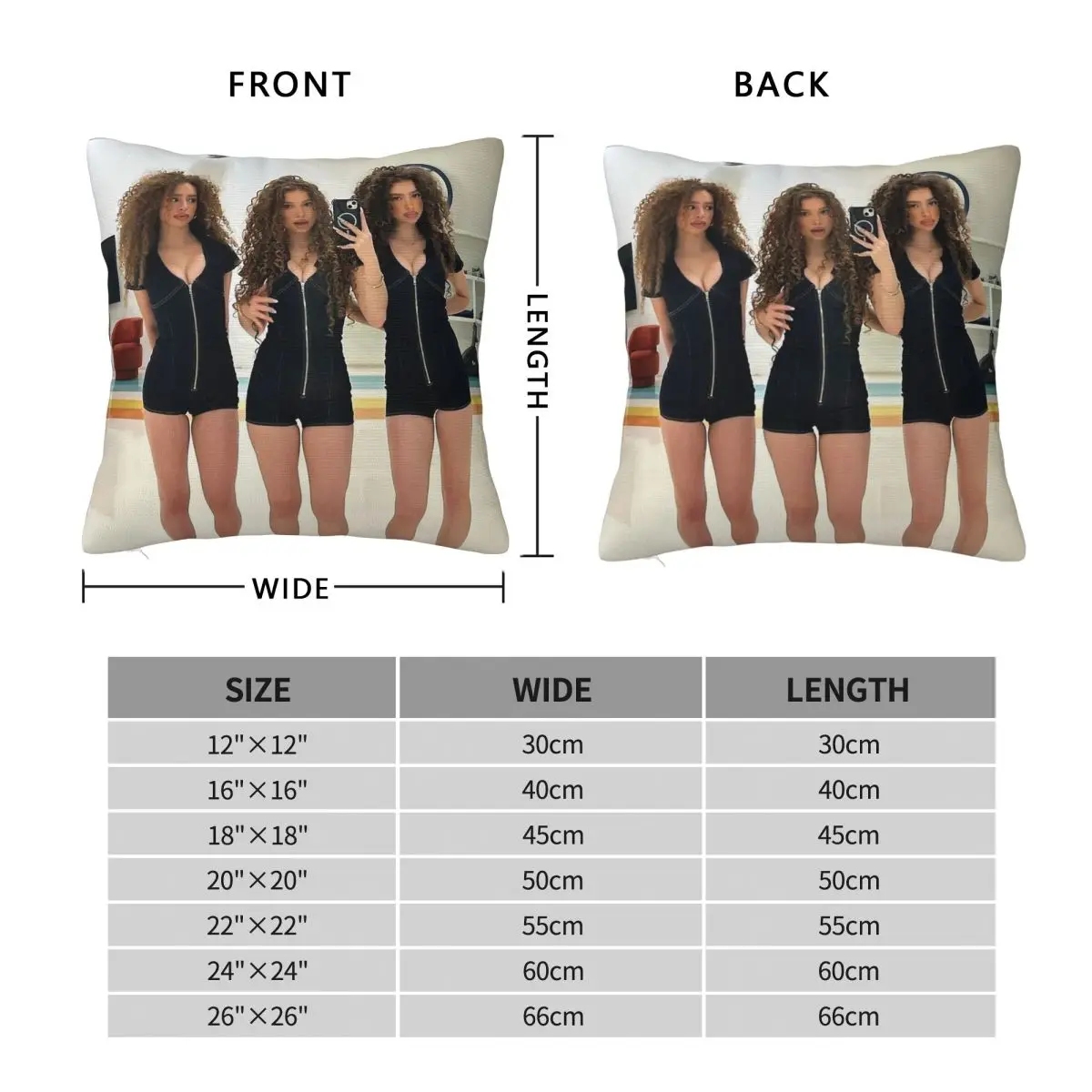 Kalogeras Sisters Square Pillowcase Polyester Linen Velvet Printed Zip Decor Pillow Case Sofa Seater Cushion Case