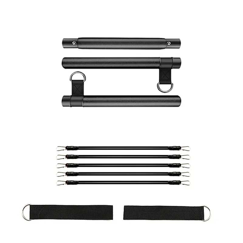 Multifunctional Shaping Pilates Rod, Superimposed Elastic Belt Fitness Tool