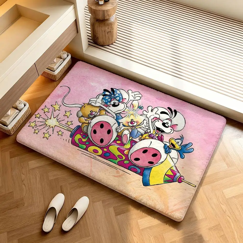 Cartoon D-Diddl Classic  Shower Room Small Carpet Floor Mat  Absorbent Foot Mat Decorative Mat Soft and Comfortable