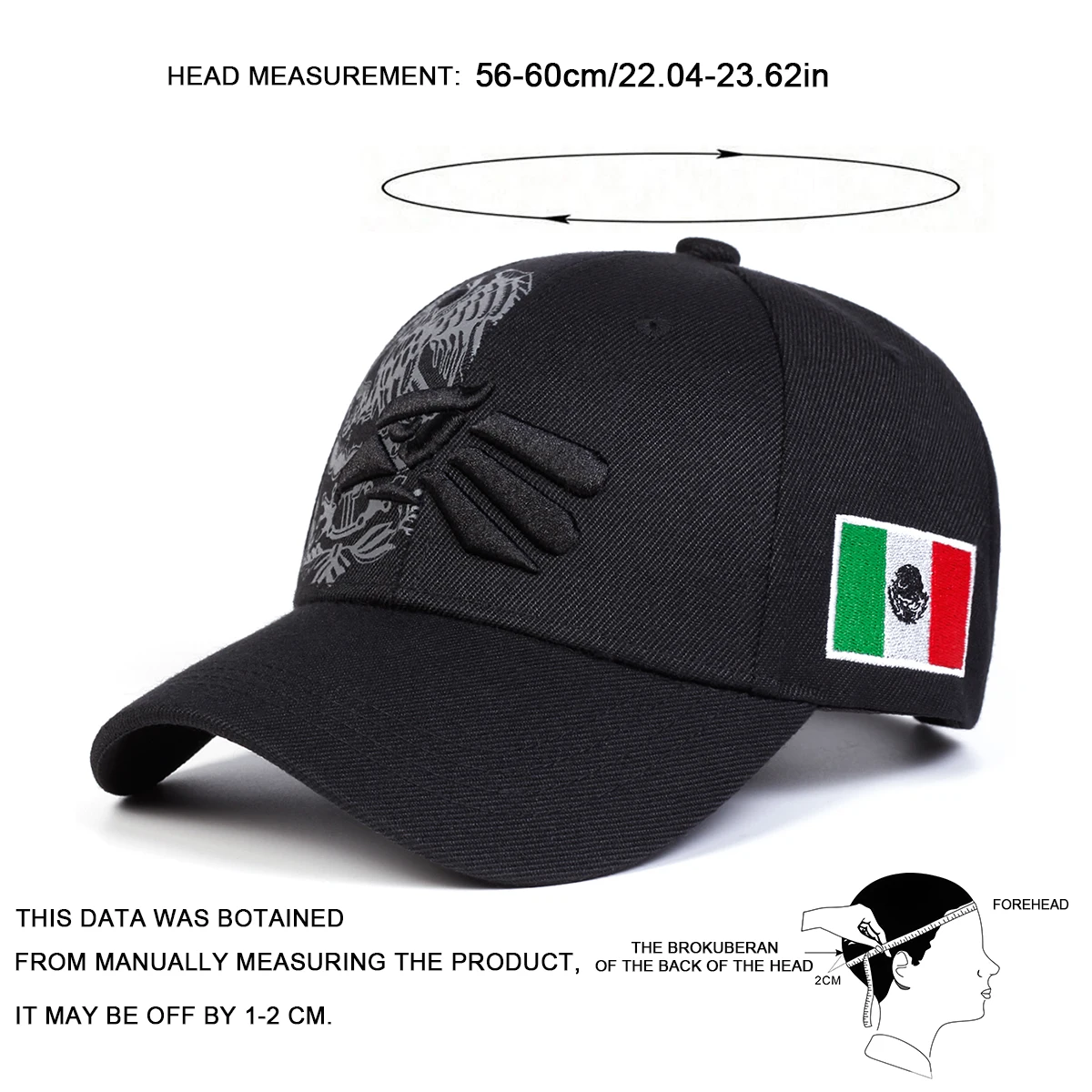 Unisex Adler Stickerei Baseball Caps Frühling und Herbst Outdoor Einstellbare Casual Hüte Sonnenschutz Hut Sport Kappe – Detail 8