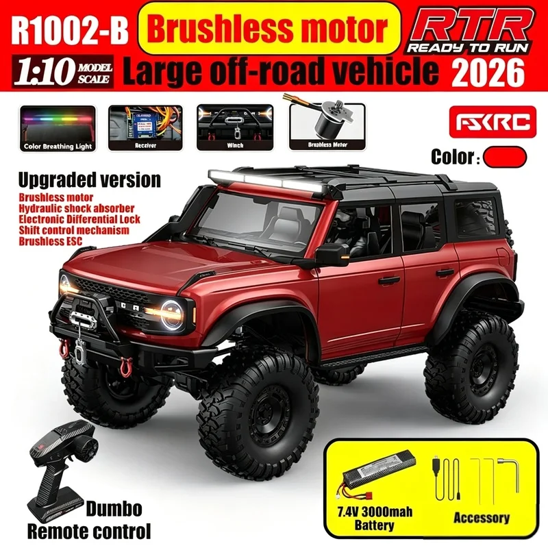 Hbtoys 1/10 Brushless Rc Rock Crawler Rtr 4wd Factory Installed Motor Esc 2-Speed Transmission Locking Diff Winch Off Road Truck
