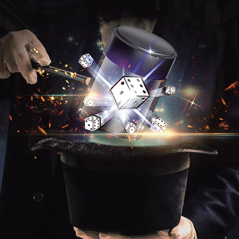 Deluxe Explode Explosion Dice Easy Magic Tricks Close Up Performance Prop Joke Prank Toys Novelty Gifts Party Favors Adults Kids
