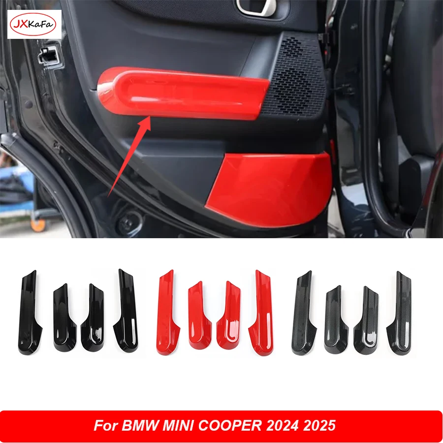 

4pcs Car Door Armrest Cover ABS Stickers For BMW MINI COOPER 2024 2025 Interior Accessories