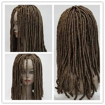 Peluca de rastas negras de Reggae de HIP-HOP, trenzas de Mascarada, peluca de fiesta de Cosplay, cabello