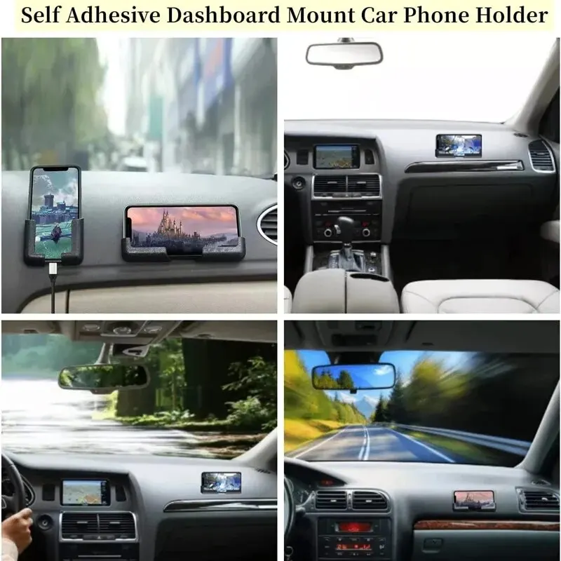 Multifunction Mobile Phone Holder Car Bracket Stand Adhesive Dashboard Mount Cell Phone Support in Car Auto Interior Accessories