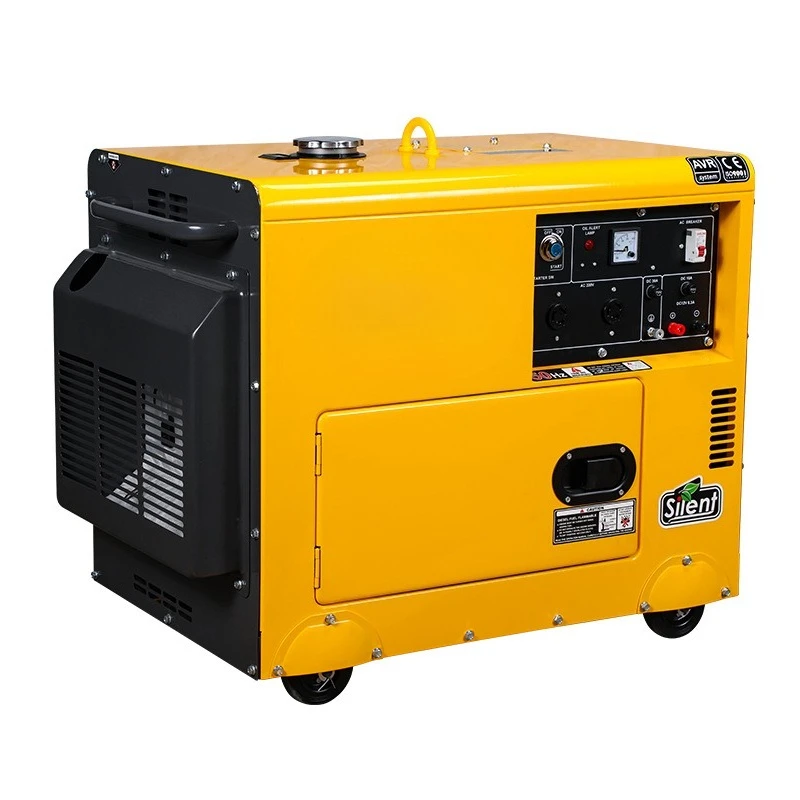 Three-phase 380v outdoor construction silent diesel generator 5kw single-phase 220V household small generator set