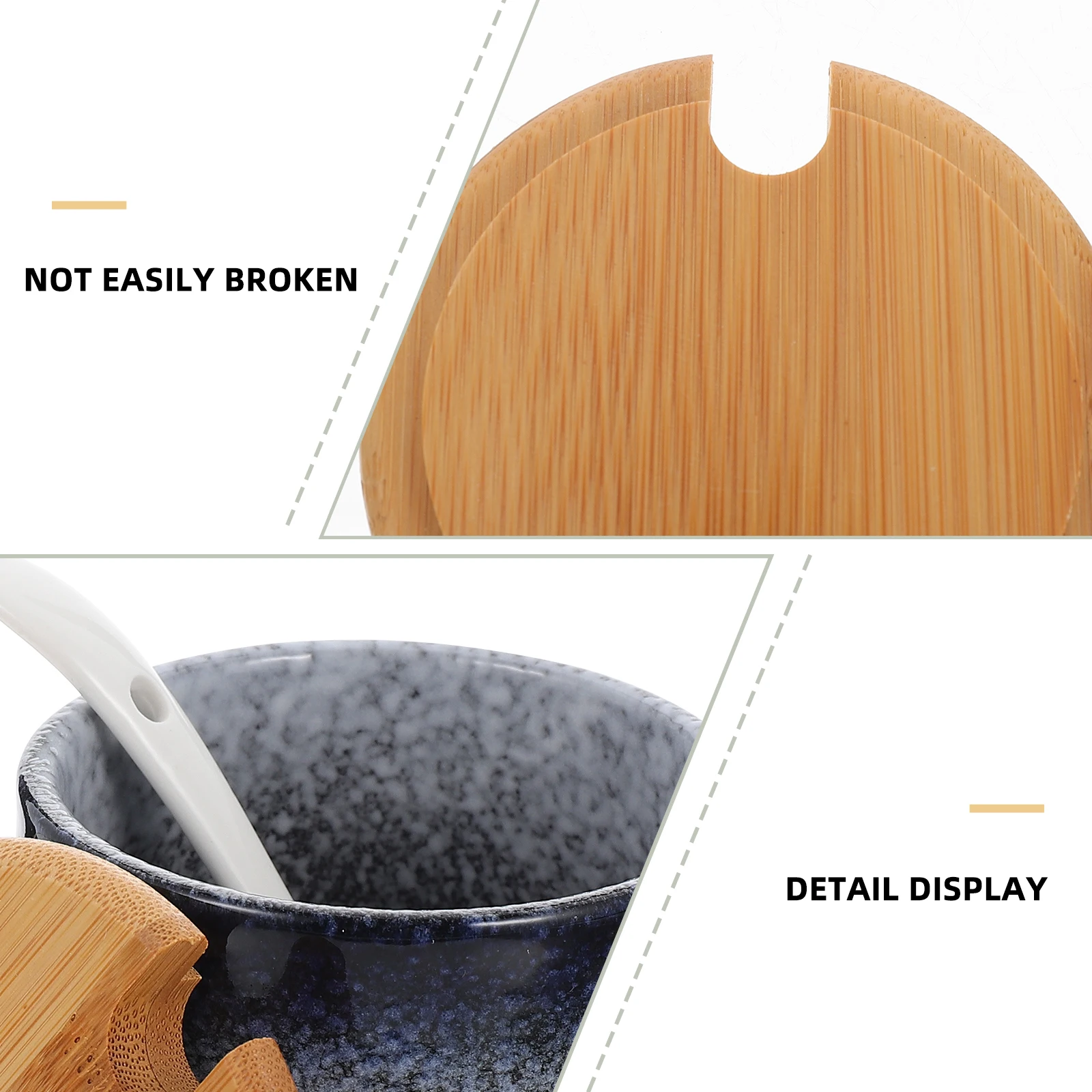 

1Set Spice Storage Jar Ceramic Seasoning Container Kitchen Condiment Holder Salt Pepper Sugar Storage Seasoning Jar