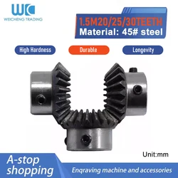 1PC 1.5M20T/1.5M25T/1.5M30T Hole 8-16mm Gear Teeth Spiral Bevel Gears Violent Model Car Modification DIY