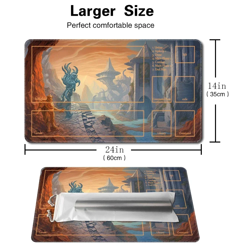 KARN URZA PANORAMA-Board Game MTG Playmat Game Mat Size 60X35 CM Compatible for TCG