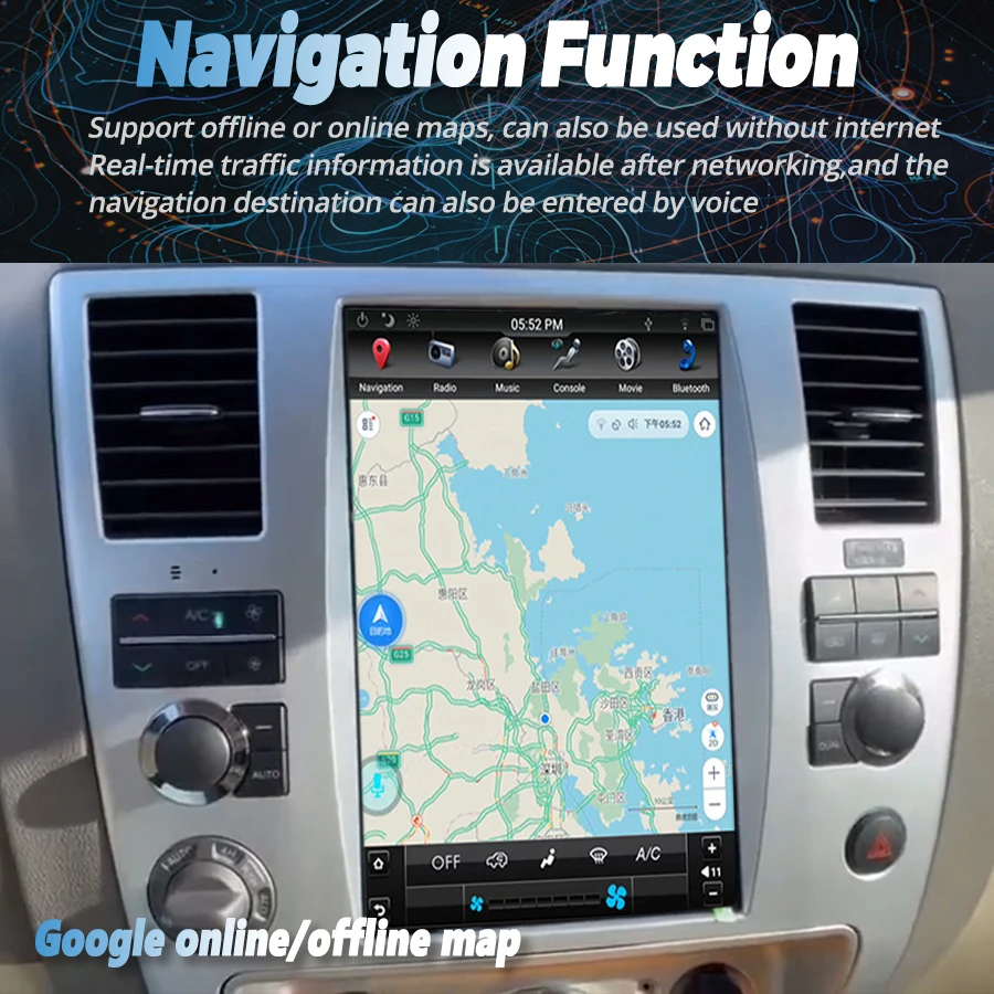 Reprodutor de vídeo multimídia carro, 12.1 Polegada, Tesla, Android 13 tela, 2Din, GPS, Carplay, WiFi, 4G, estéreo, Navi, Navi, Nissan Armada 2010