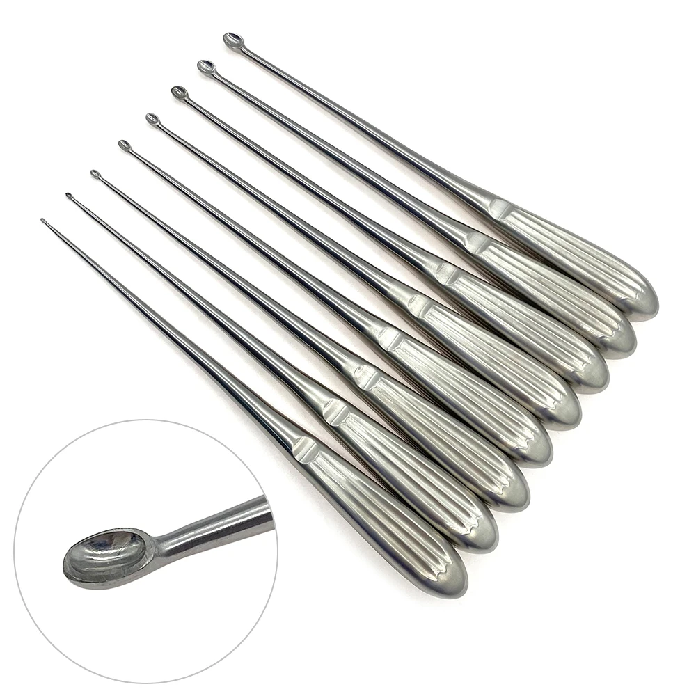 Bone Curette Stainless Steel 1-7mm Orthopedics Instruments 1pc