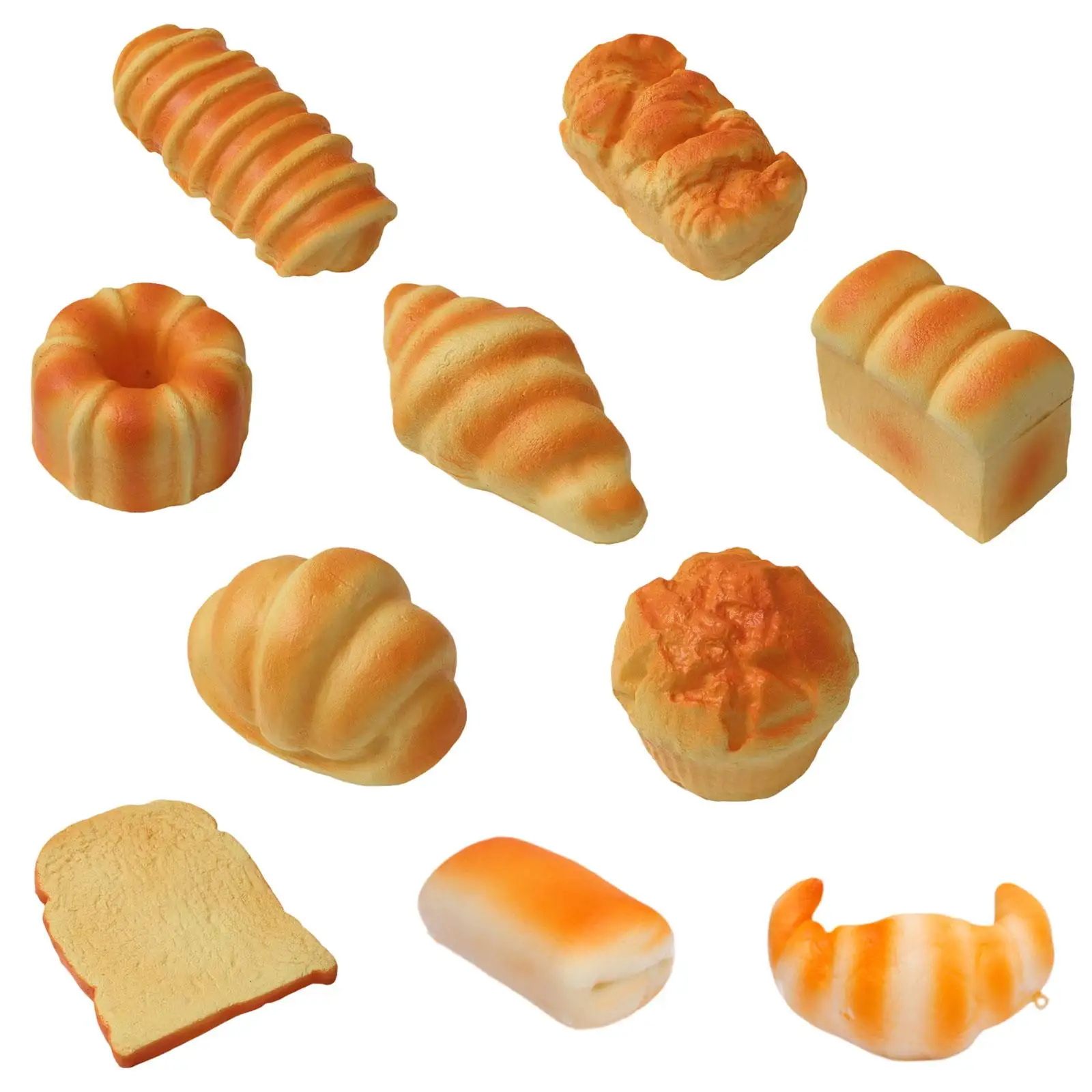 Simulation Fake Food Stress Toy Sensory Fidget Relaxing Toy Novelty Bread Stress Toy for Children Adults Goodie Bag Filler Gifts