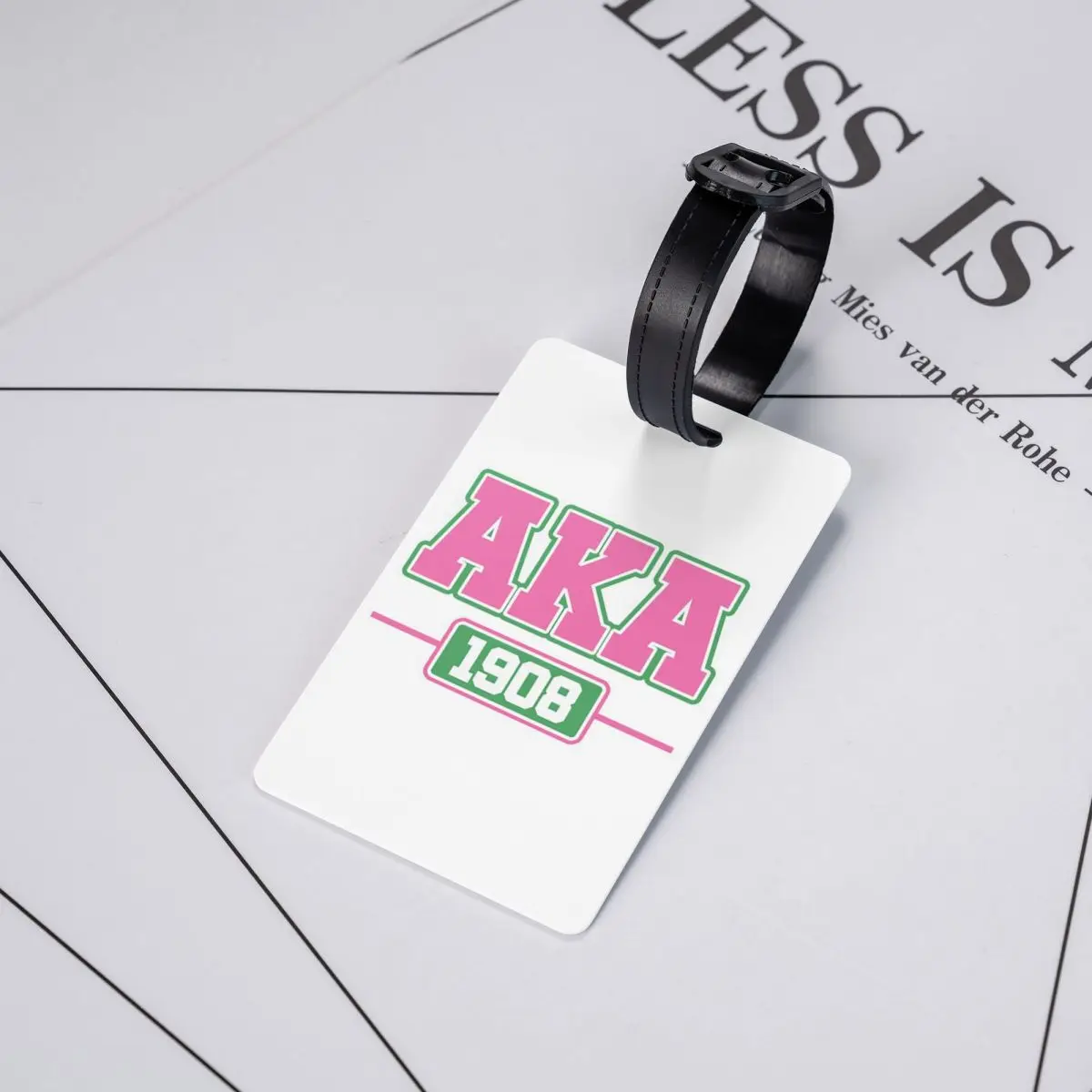 

AKA Sorority Luggage Tags Suitcase Accessories Travel Baggage Boarding Tag Label Holder ID Name Address