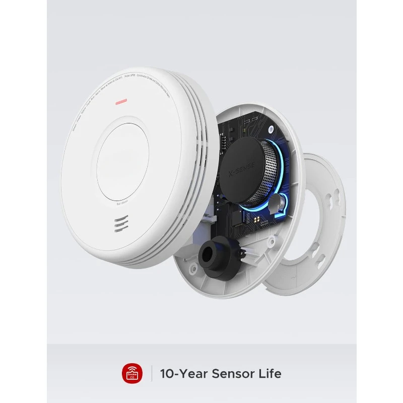 AC Hardwired Combination Smoke and Carbon Monoxide Detector  and CO Detector Alarm with Replaceable home.