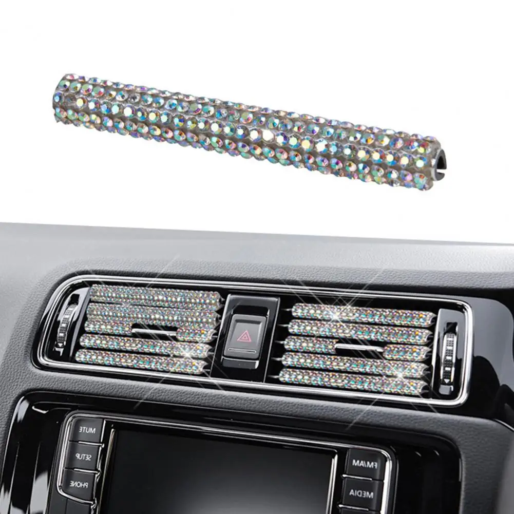 Tira de ventilación brillante resistente al desgaste, instalación brillante, reutilizable, PVC, decoración del aire acondicionado, embellecedor de salida, suministro para coche
