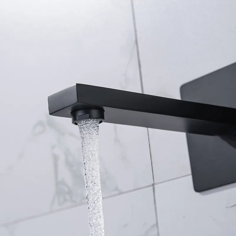 Wall Mounted Basin Mixer Tap with Temperature Display Hot Cold Water Bathroom Faucet for Hotel Project