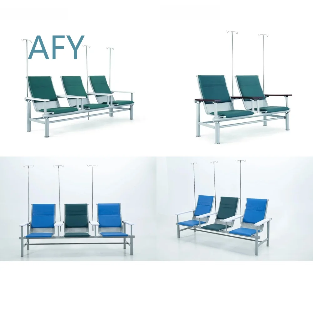 Hospital Chair for Healthcare Waiting Room IV Pole Support Comfortable Medical Waiting Seat Clinic Patient Chair for