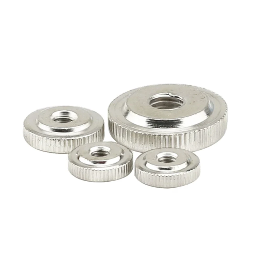 Knurled Tighten Hand Nut M3 M4 M5 M6 M8 M10 Double/Single-Layer Carbon Steel Handle Thread Clamping Knobs Manual Nuts