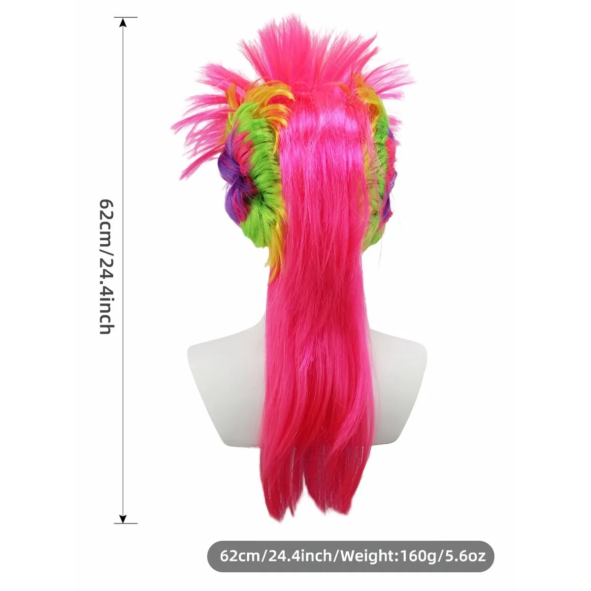 Anxin Brand Synthetic Fiber Wigs: Colorful Afro Hairstyle, Fluffy Hair Strands, Vibrant Colors, Made from High-Quality Synthetic Fibers, Skin-Friendly and Comfortable, Suitable for Cosplay Activities