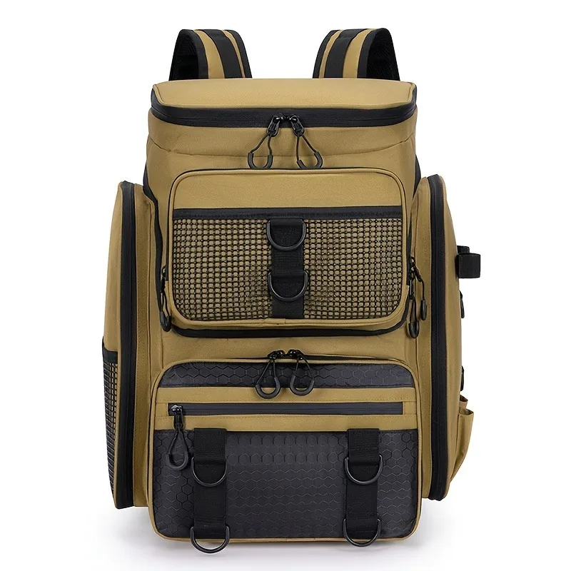 42L Multifunktionale Angeltasche, Große Angelruten-Tasche, Angel-Aufbewahrungsrucksack, Angelzubehör-Rucksack – Detail 6