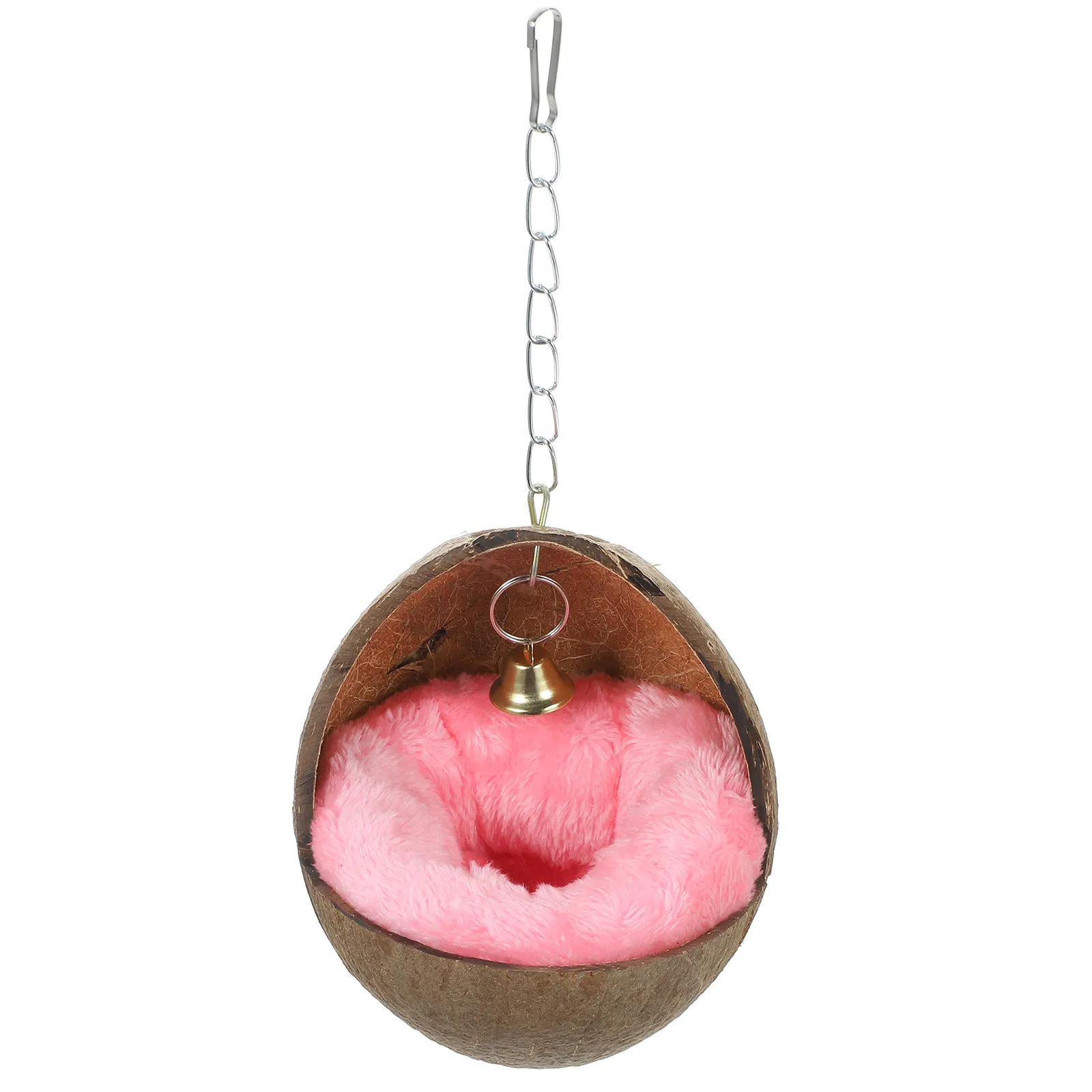 Coconut Shell Sleeping Bed Random Color Natural Nest Cushion for Hamster Guinea Pig Squirrel Small Pet House Warm Sleeping Bed