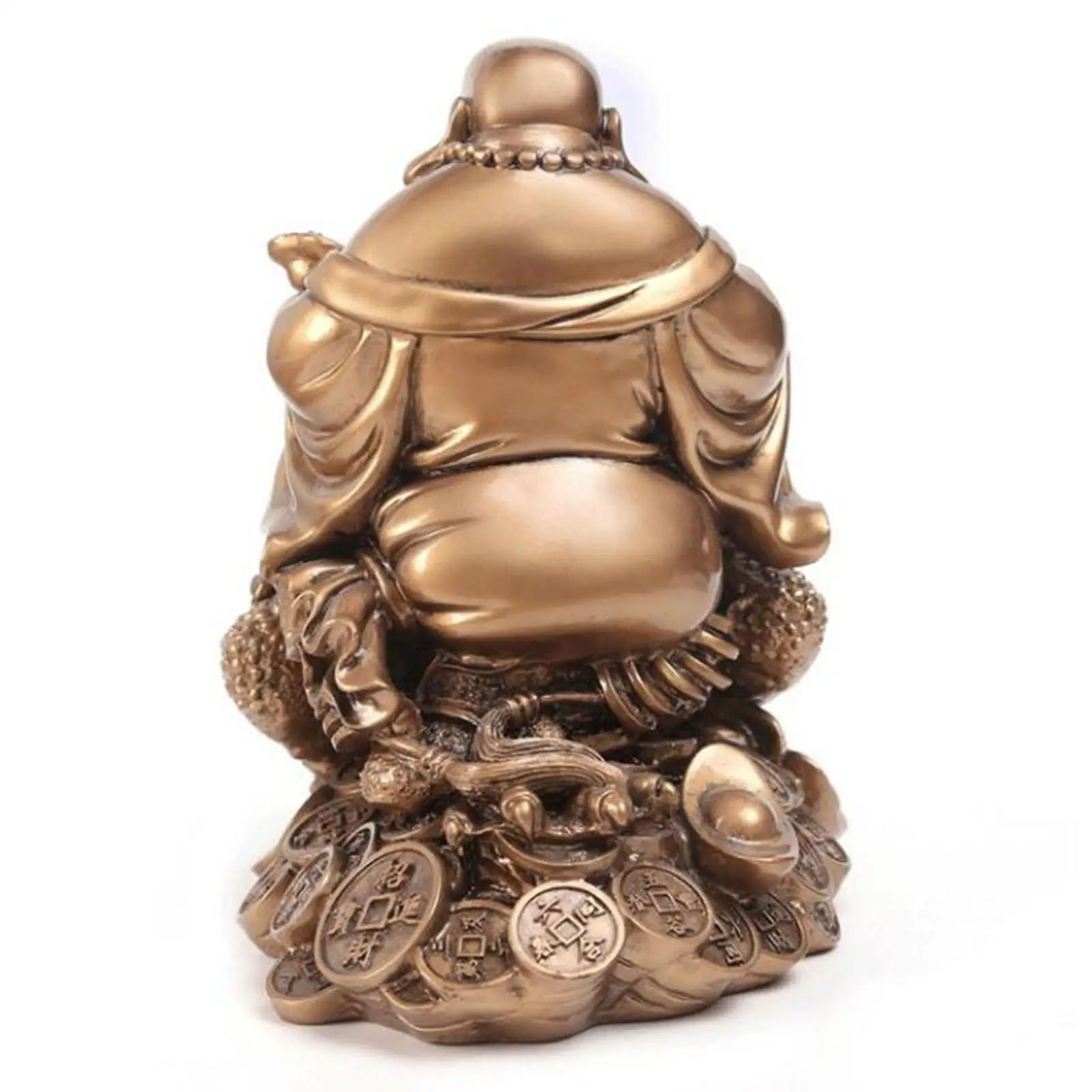 Laughing Buddha Chinese Fortune Figurine for Tabletop Decoration Gift Marriage Anniversary Home Festive Occasions