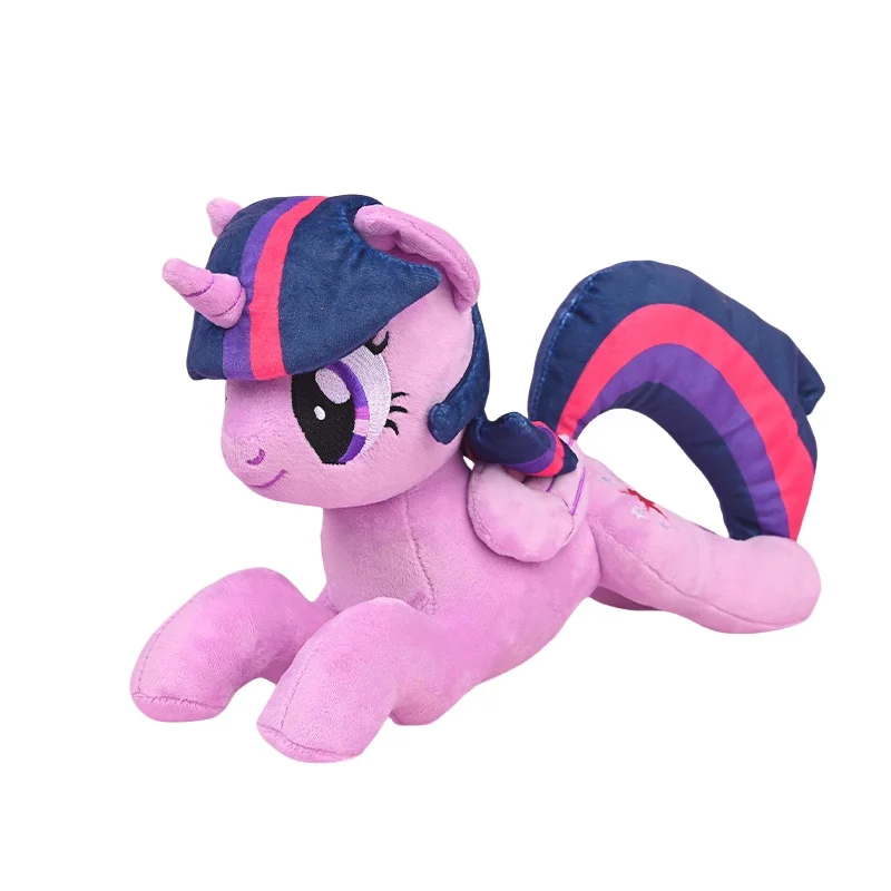 Lying My Little Pony Plush Rainbow Dash Apple Jack Rarity Anime Stuffed Doll Fluttershy Pinkie Pie Kawaii Room Decor Kids Gifts