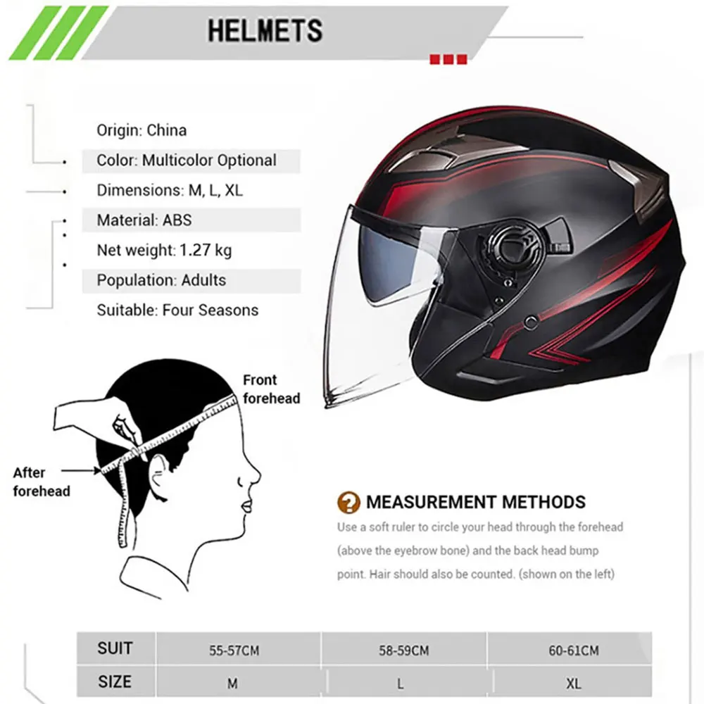 Рисунок 6 - Мотоциклетный шлем с половиной лица и двойной линзой