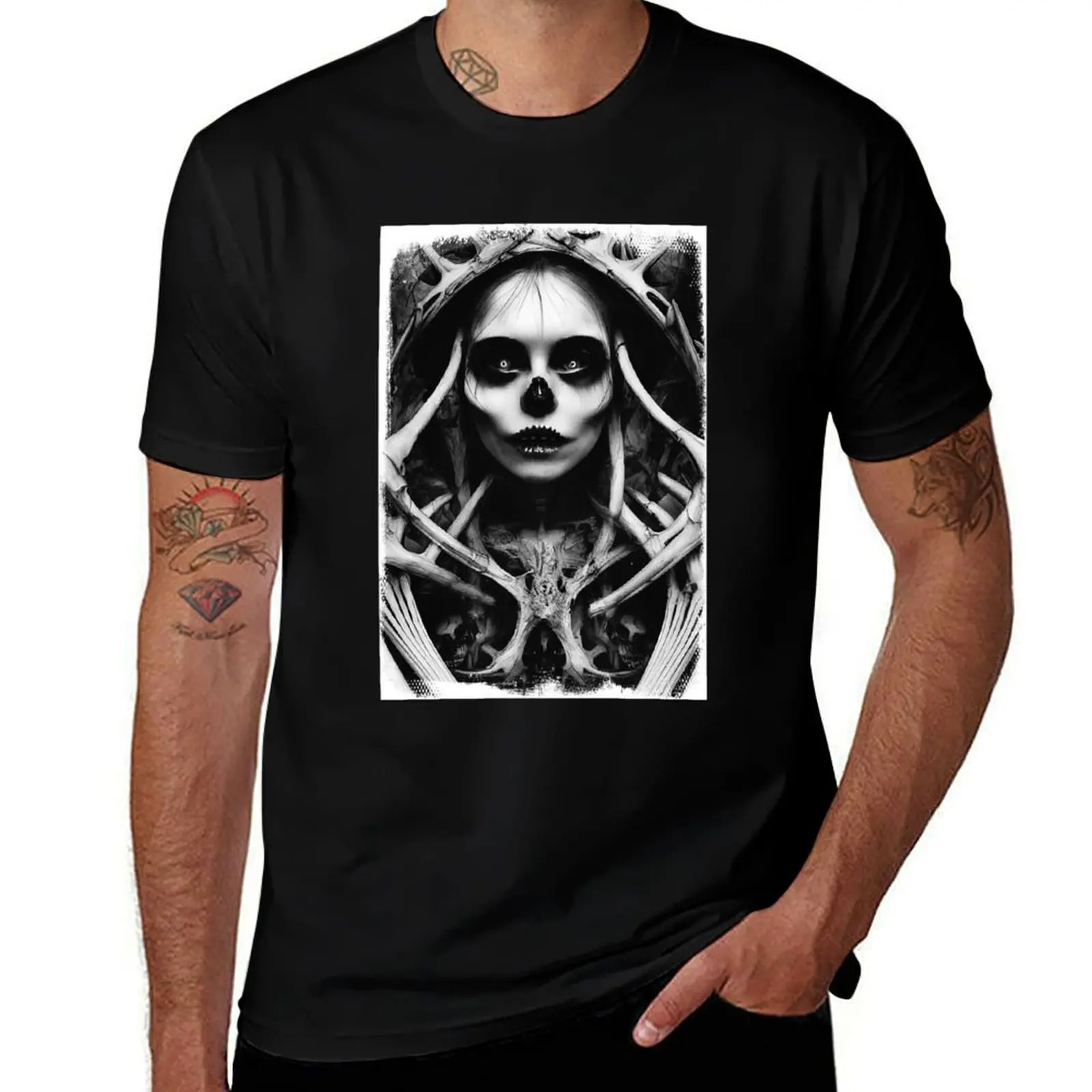 Alice im Wunderland im gruseligen Horror-Design im HR Giger-Stil T-Shirt Plus Size Non-Shrink T-Shirt