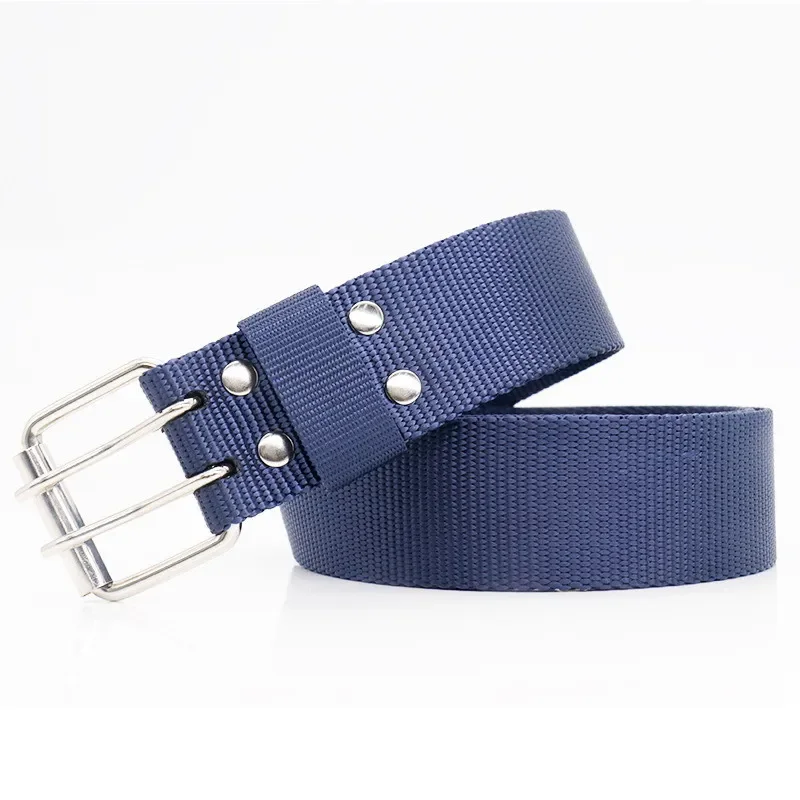 Younger PIN Needle Buckle Double Holes 3.8cm Nylon Belts Breathable Unisex Leisure Sport Fashion Jeans Accessories Women Cinto