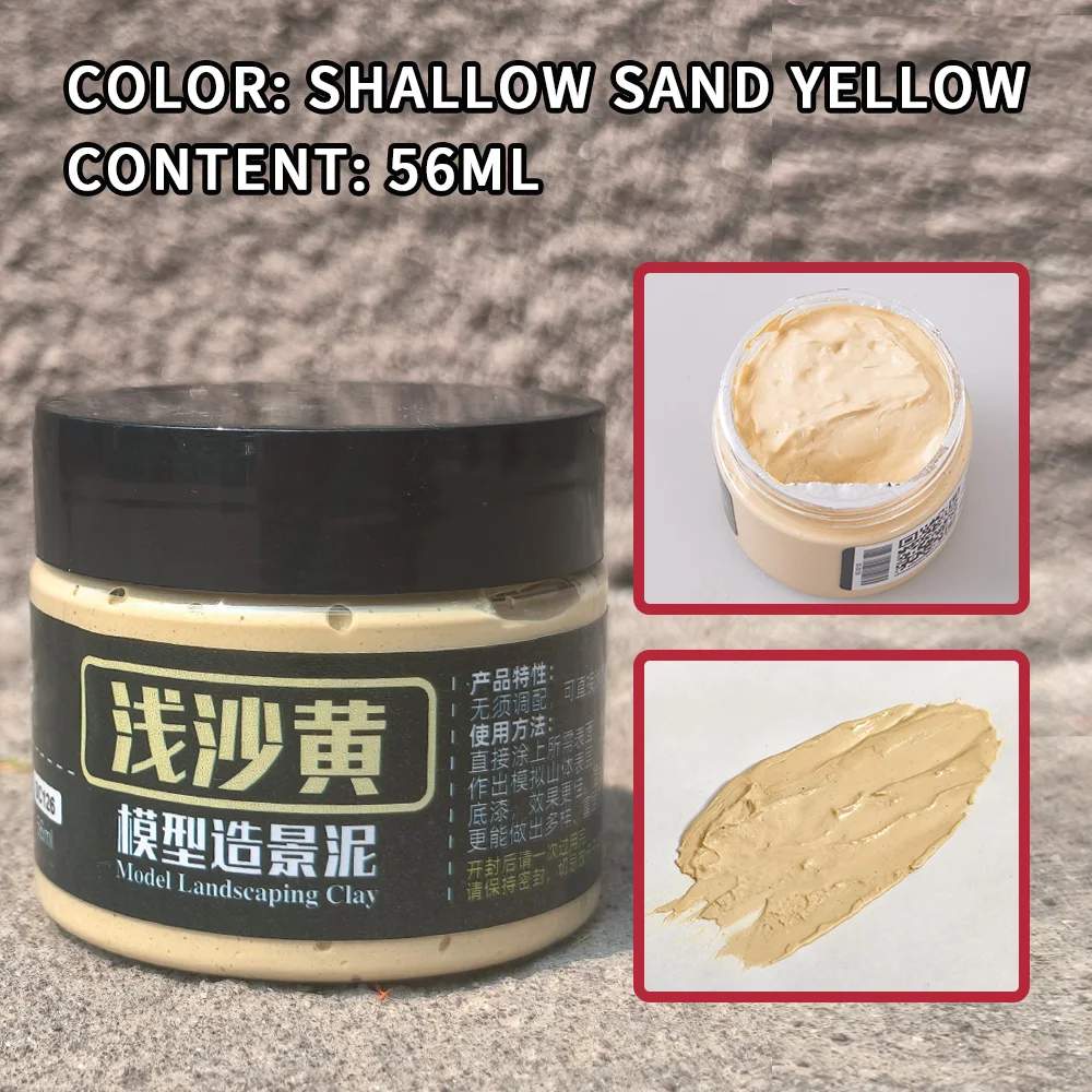 56 ml Sandtisch Landschaft Schlamm Modelliermasse für DIY Modellbau/Miniatur Militärlandschaft/Garten Bergfahrweg/Diorama