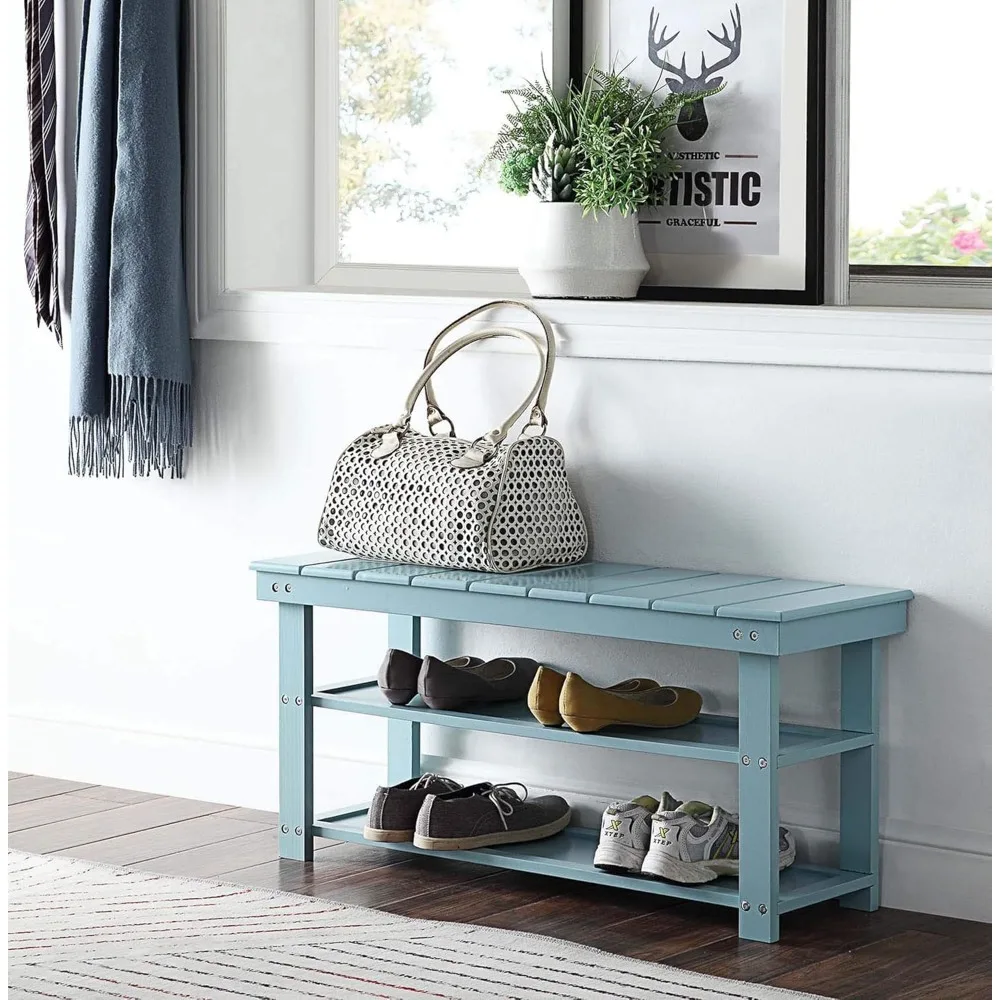 Oxford Style Sea Foam Mudroom Utility Bench