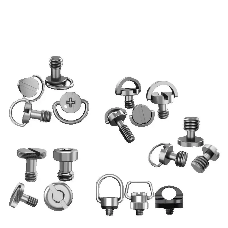 

30PCS 1/4 Camera Screws Gimbal Tripod Quick Release Plate Screws 3/8 Ring Hand Screws