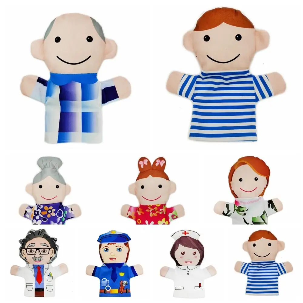 12 Types Hand Puppets For Family Members Cloth Adorable Hand Puppets For Professional Figures Plush Toy Props Role Play