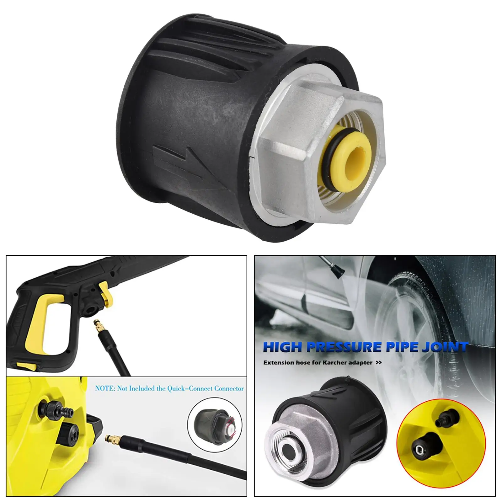 Pressure Washer Hose Quick Connector Aluminum Fitting for Garden High Pressure Sprayer Attachment