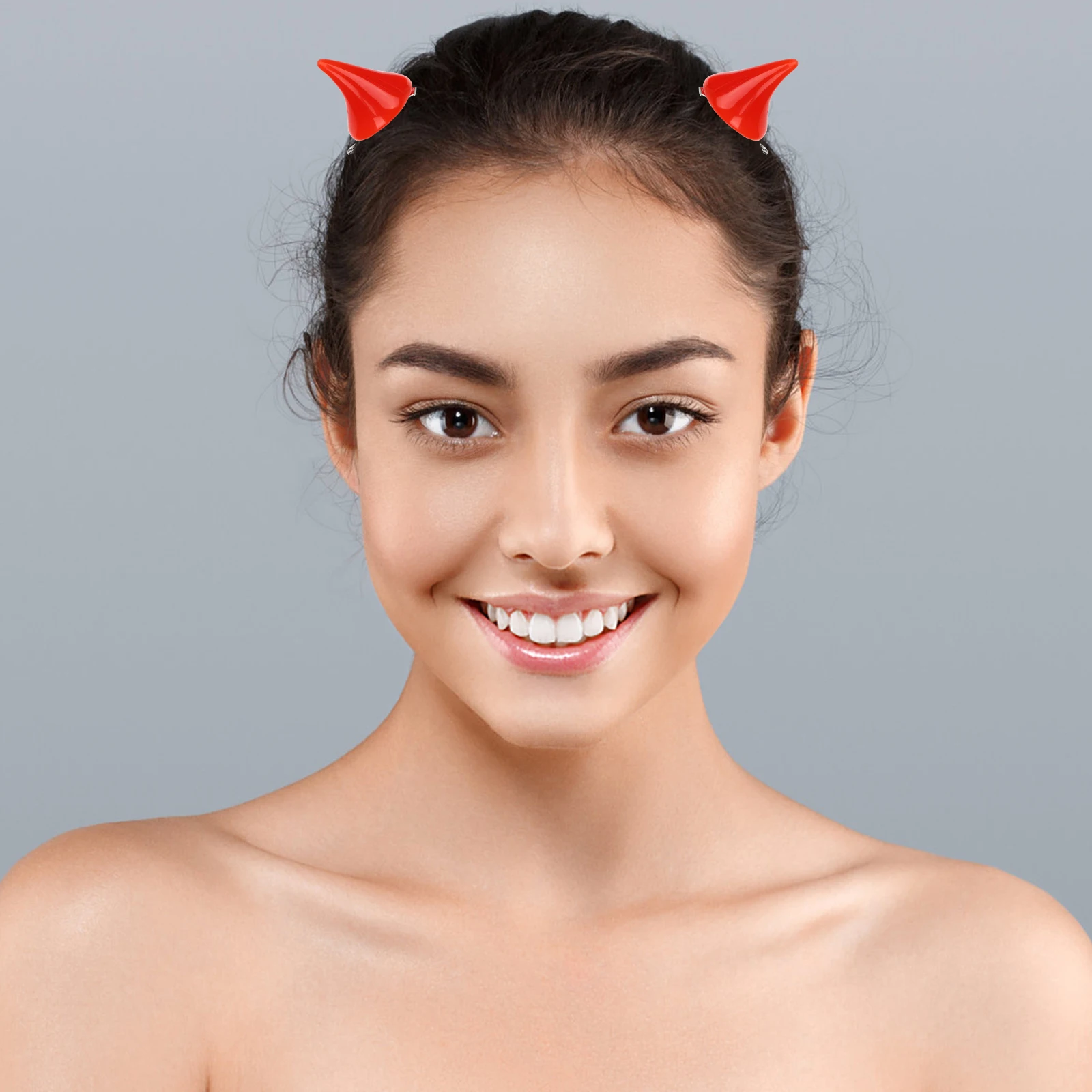 

10 Pcs Horn Hairpin Clip Halloween Accessory Barrettes Unique Hairpins Demon Clips Small Horns Resin Child
