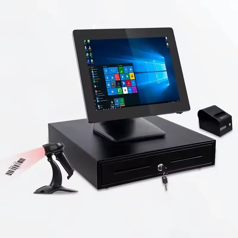 

15 Inch Touch Screen Cash Register POS System All In One Windows Pos Terminal Machine For Retail Store